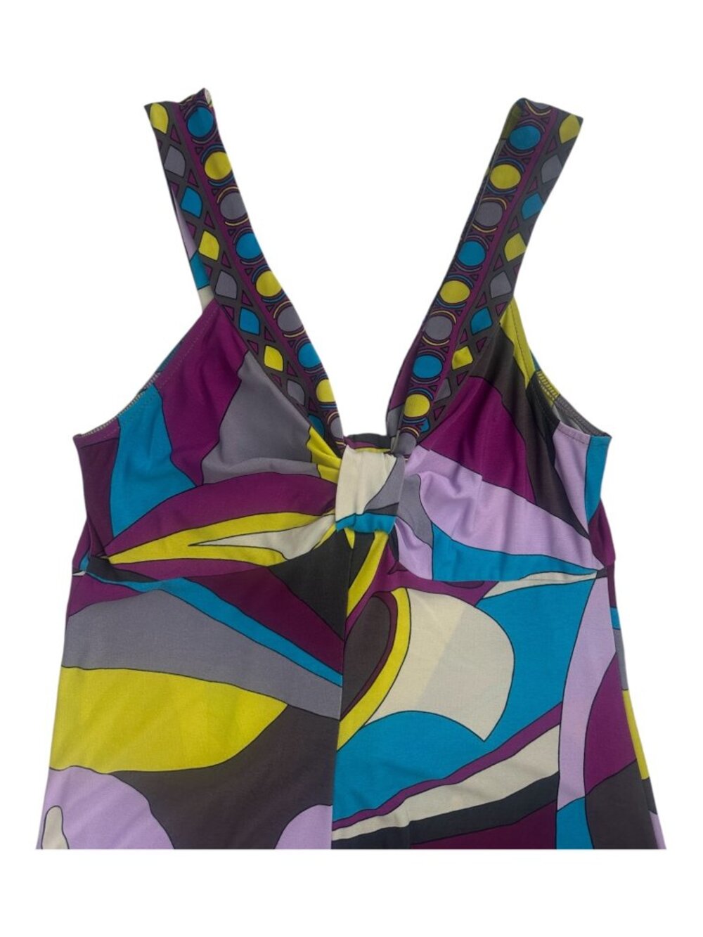 Donna Morgan Y2K Geometric Dress 10 Multicolor Twist Knot A Line Sleeveless - Picture 6 of 8